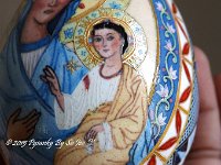 Madonna and Child Batik Art Ukrainian Style Easter Egg  Madonna and Child Batik Art Ukrainain Style Easter Egg (source credit Brother Simeon Davis)       google_ad_client = "ca-pub-5949678472174861"; /* Gallery Photo Small */ google_ad_slot = "5716546039"; google_ad_width = 320; google_ad_height = 50; //-->    src="//pagead2.googlesyndication.com/pagead/show_ads.js"> : pysanky pysanka ukrainian decorated batik easter egg style beeswax wax aniline dye 22k gold leaf Madonna virgin Mary Mother of God Jesus child Mary Mother of God Jesus child